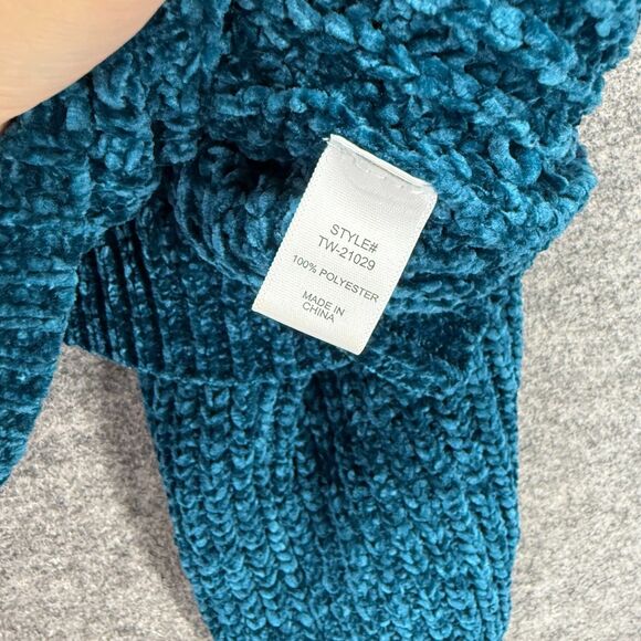 Mod On Trend Sweater Pullover Women S Small Blue Knit Turtleneck Long Sleeve - Picture 5 of 8